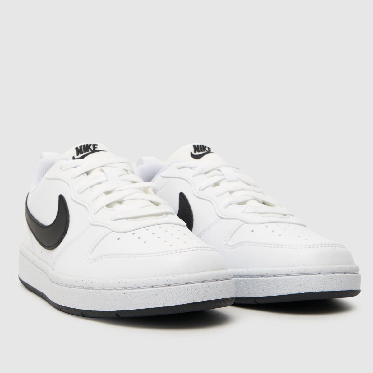 Nike vita och svarta Court Borough Low Recraft ungdomsskor