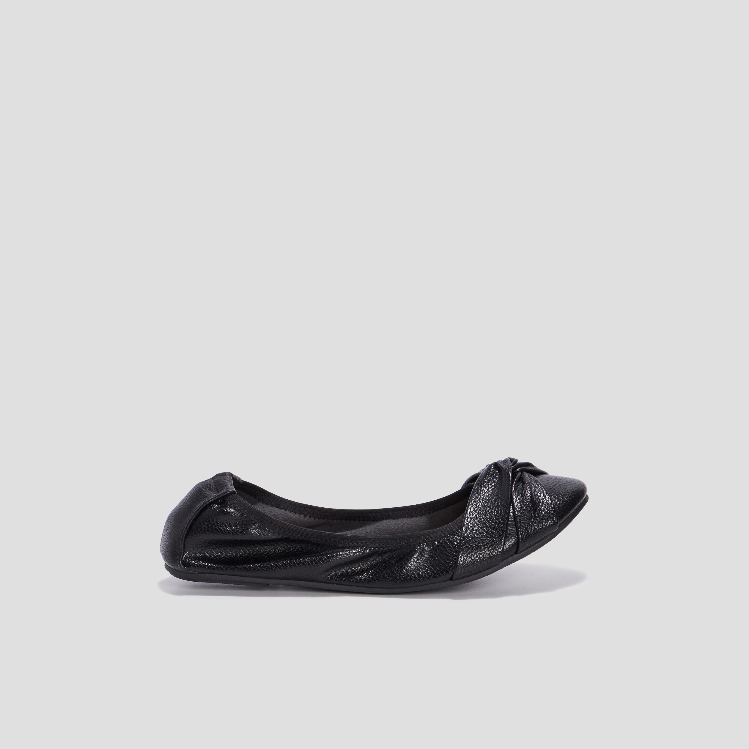 Ballerines détail effet noué noir femme | La Halle