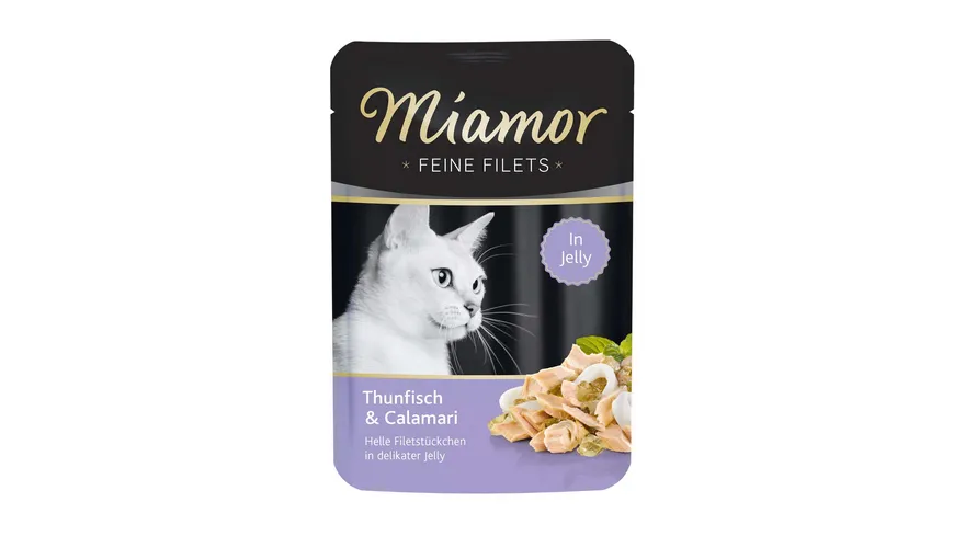 Miamor Katzennassfutter Feine Filets in Jelly Thunfisch & Calamari 100 g