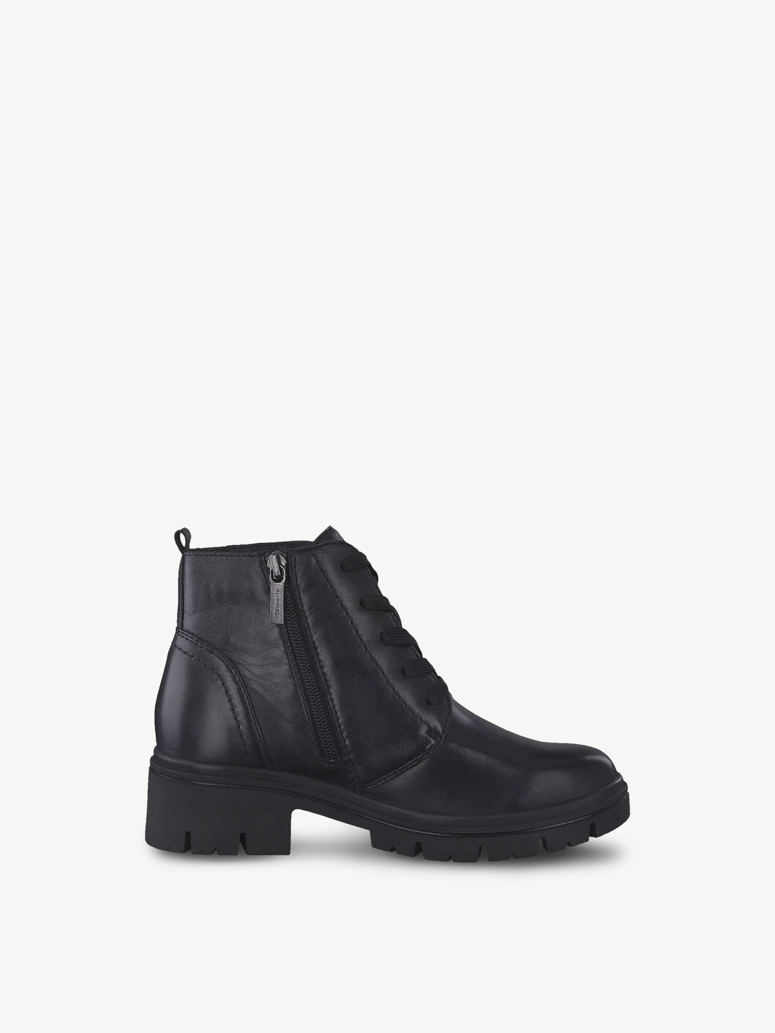 Bottine en cuir - noir