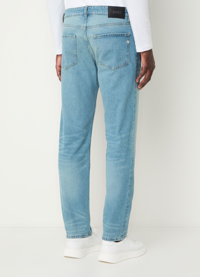 Blugi HUGO BOSS C-Re.Maine Slim-Fit, Decolorare Medie
