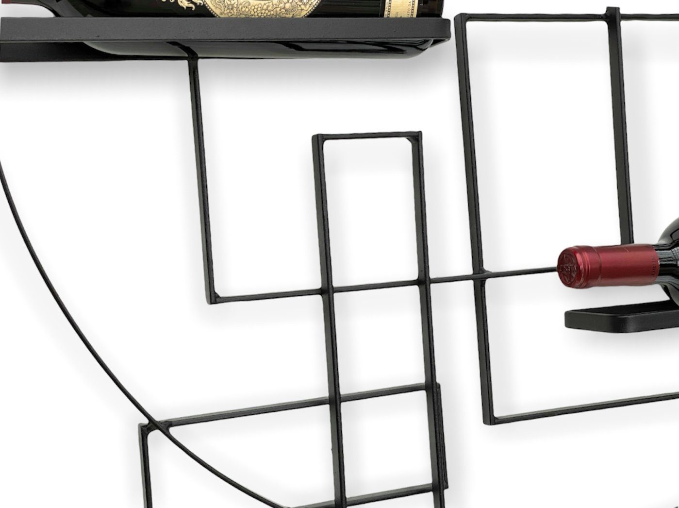 DanDiBo Weinregal DanDiBo Weinregal Metall Schwarz Wand 