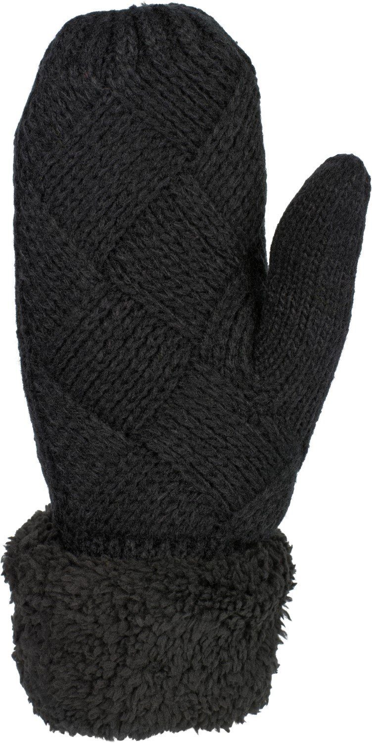 styleBREAKER Fäustlinge Strickhandschuhe Fäustlinge mit Rauten Muster und Fleece
