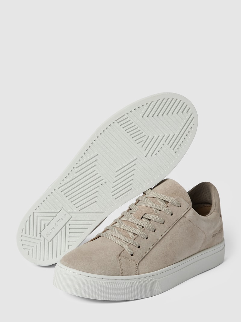 Sneaker mit Label-Details Modell 'Agar' in taupe