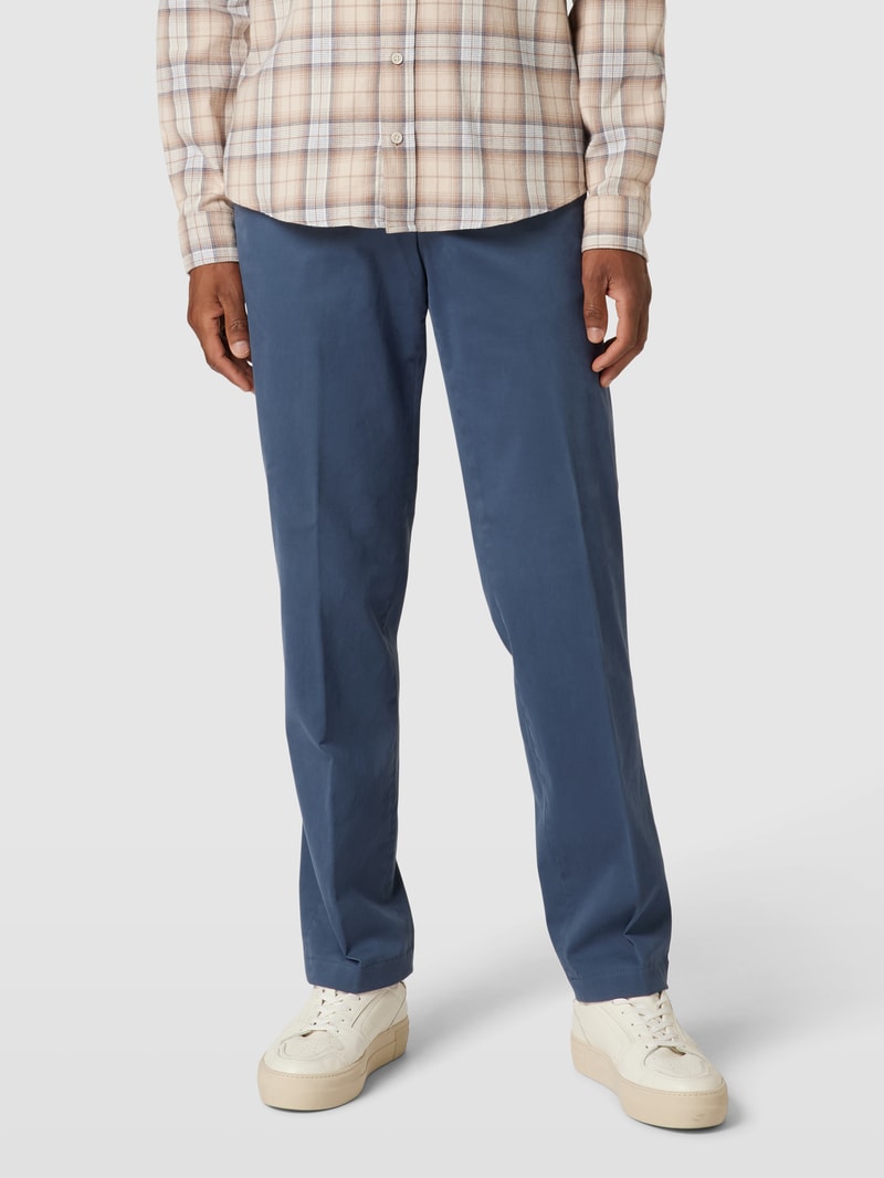 Regular Fit Chino mit Paspeltaschen Modell 'PEAKER' in rauchblau