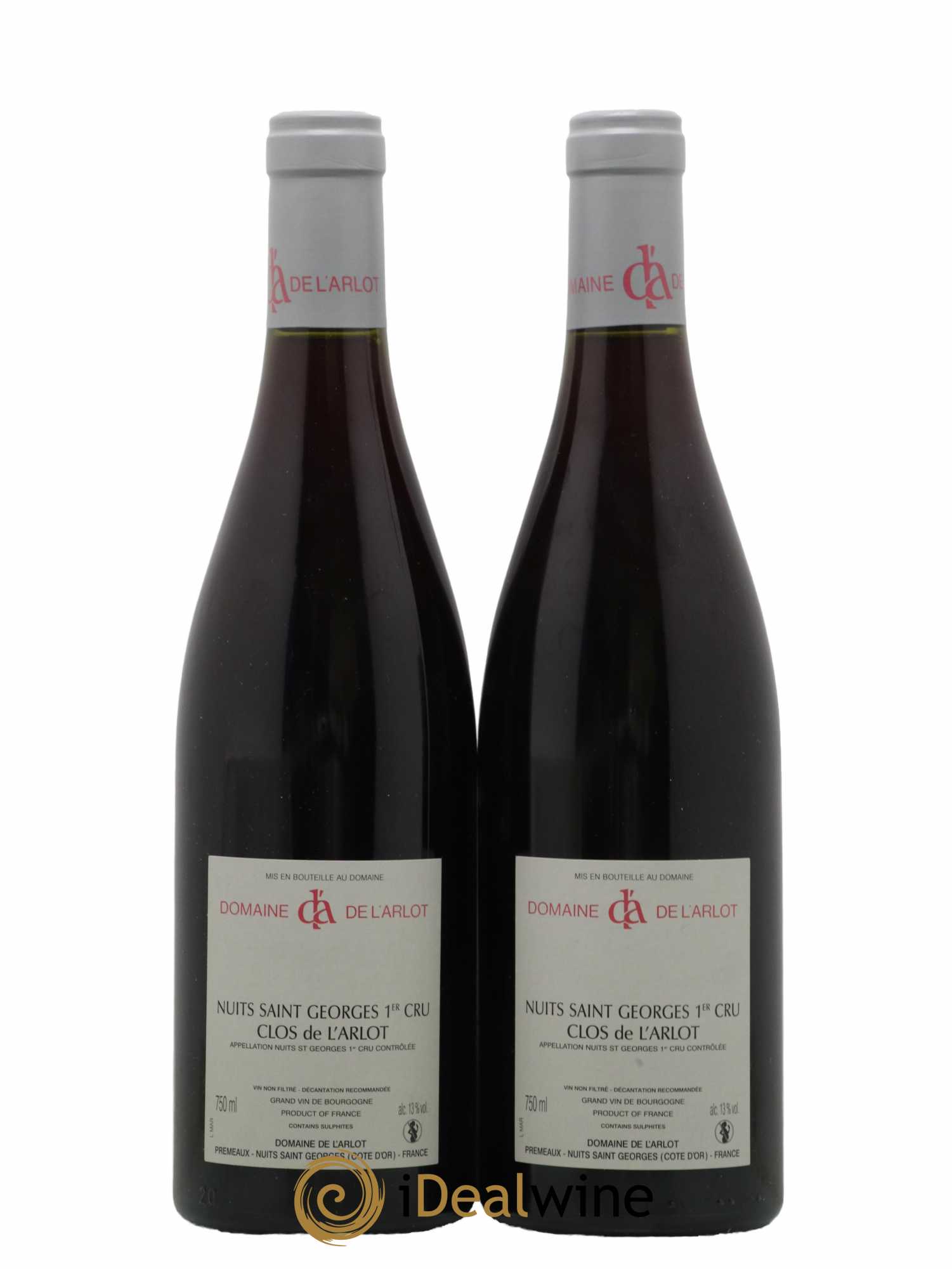 Nuits Saint-Georges 1er Cru Clos de l'Arlot Domaine de l'Arlot  2009 - Lot de 2 Bouteilles