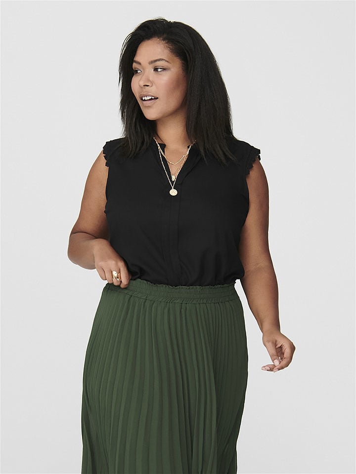 ONLY Carmakoma Bluse in Schwarz günstig kaufen