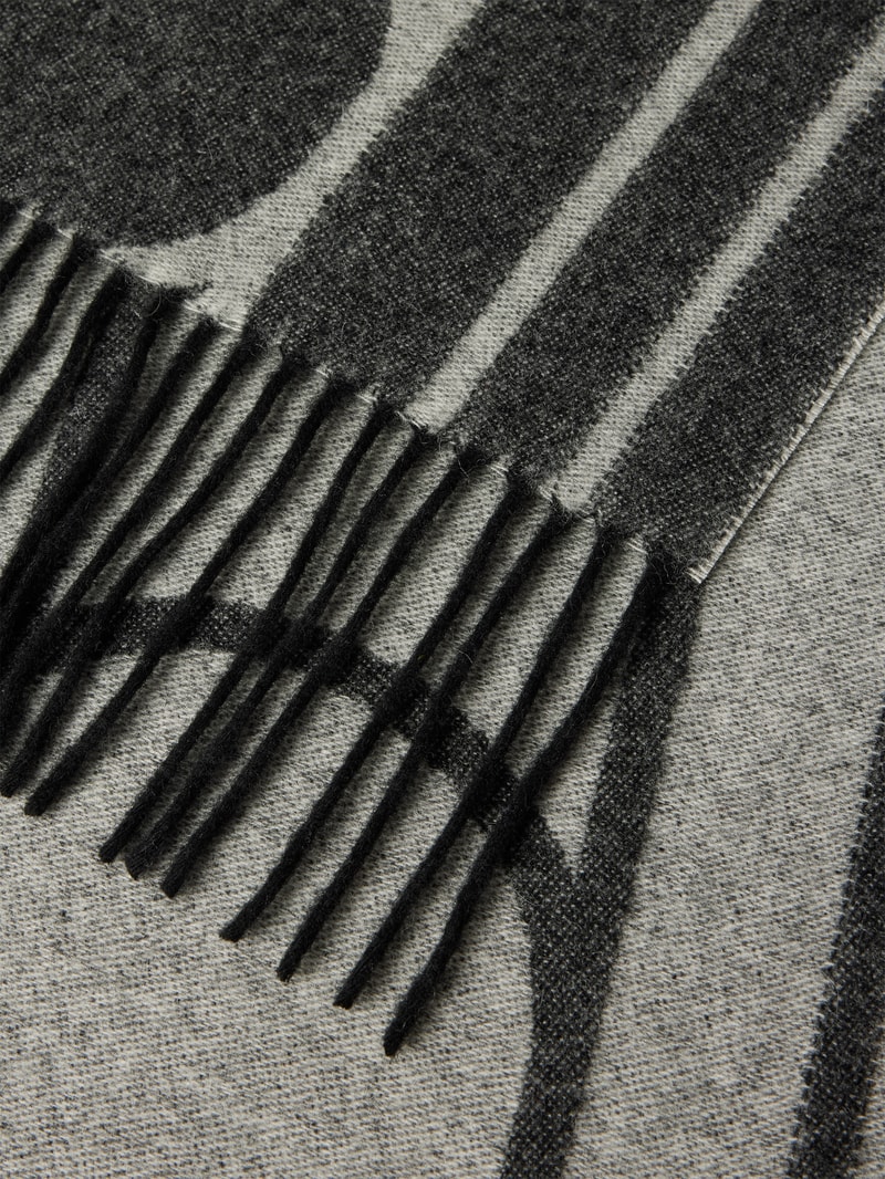 Schal mit Allover-Muster Modell 'Pentile' in mittelgrau