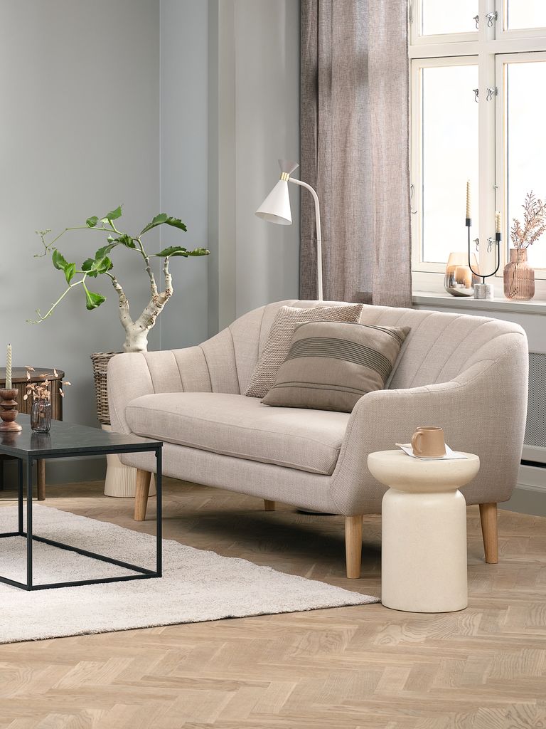 EGEDAL Canapé EGEDAL 2,5 places en tissu beige/chêne