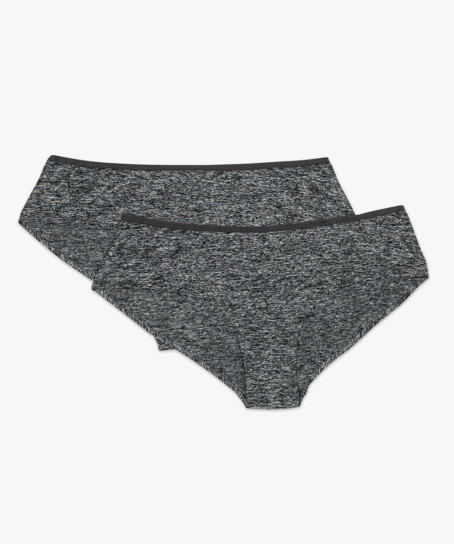 Shorties unis en microfibre femme (lot de 2) gris | GEMO