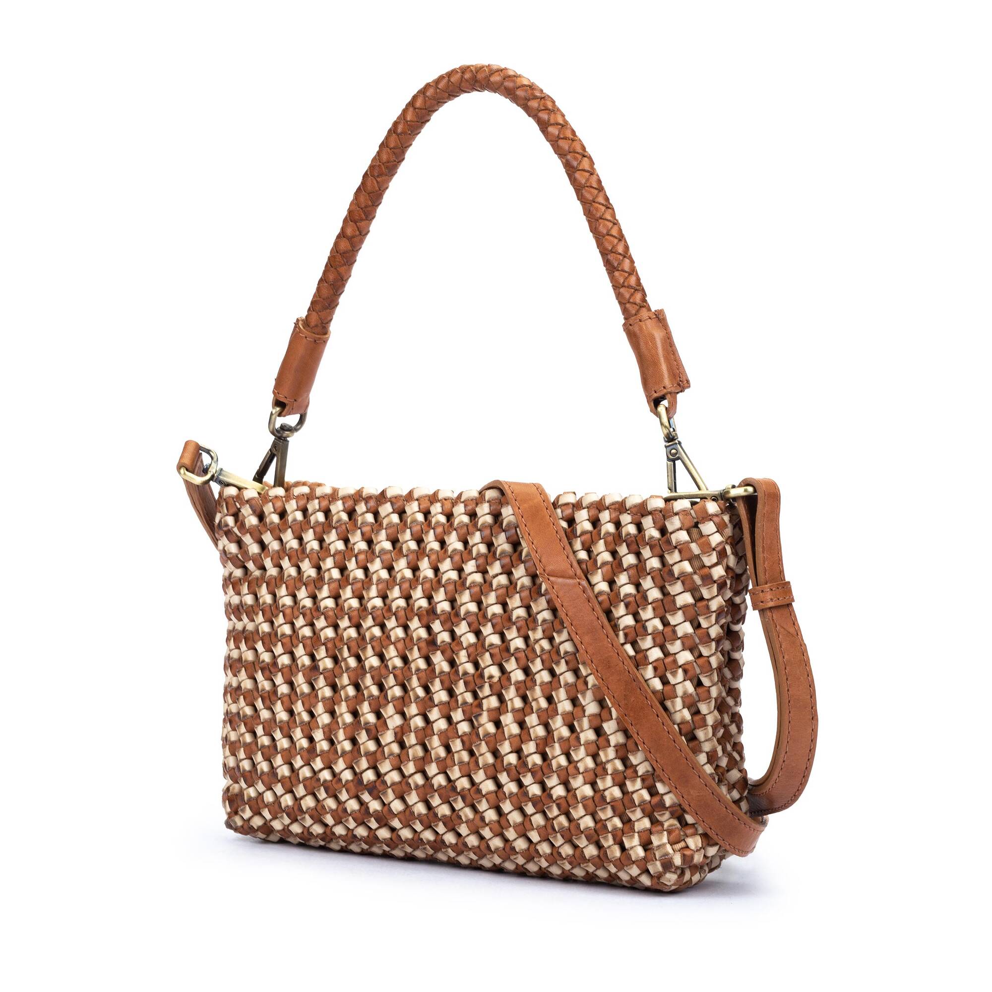 Damska torebka typu crossbody z plecionej skóry - BRANDY