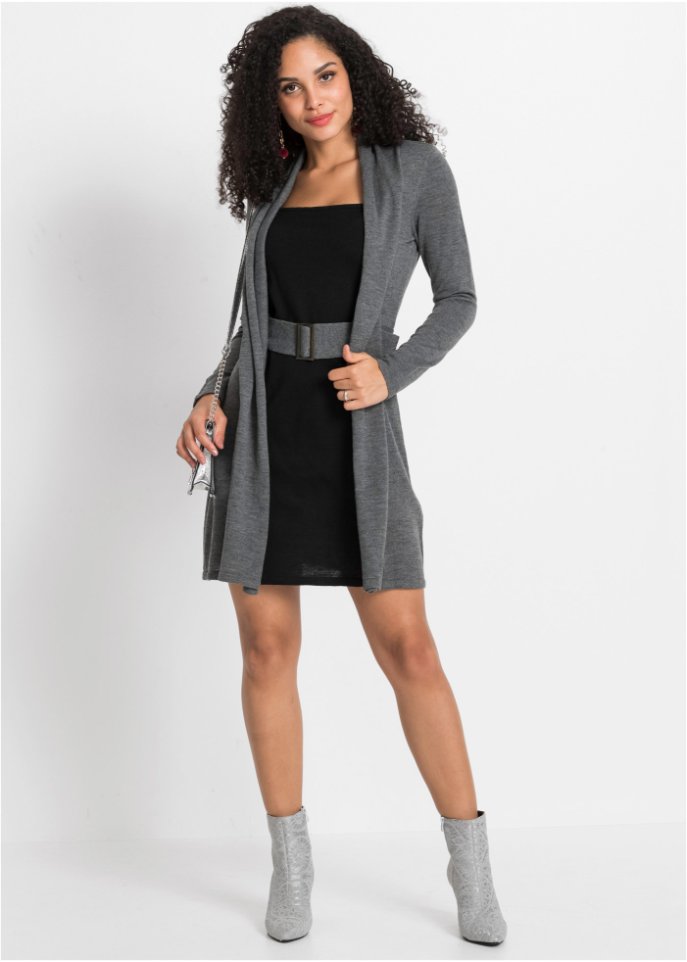 Strickkleid mit Gürtel