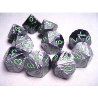 Black-Grey with Green 10xW10 (Gemini)