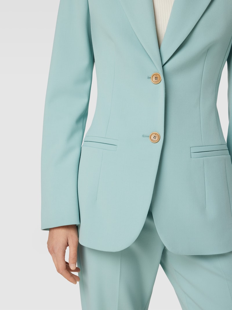 Blazer mit Paspeltaschen in helltürkis