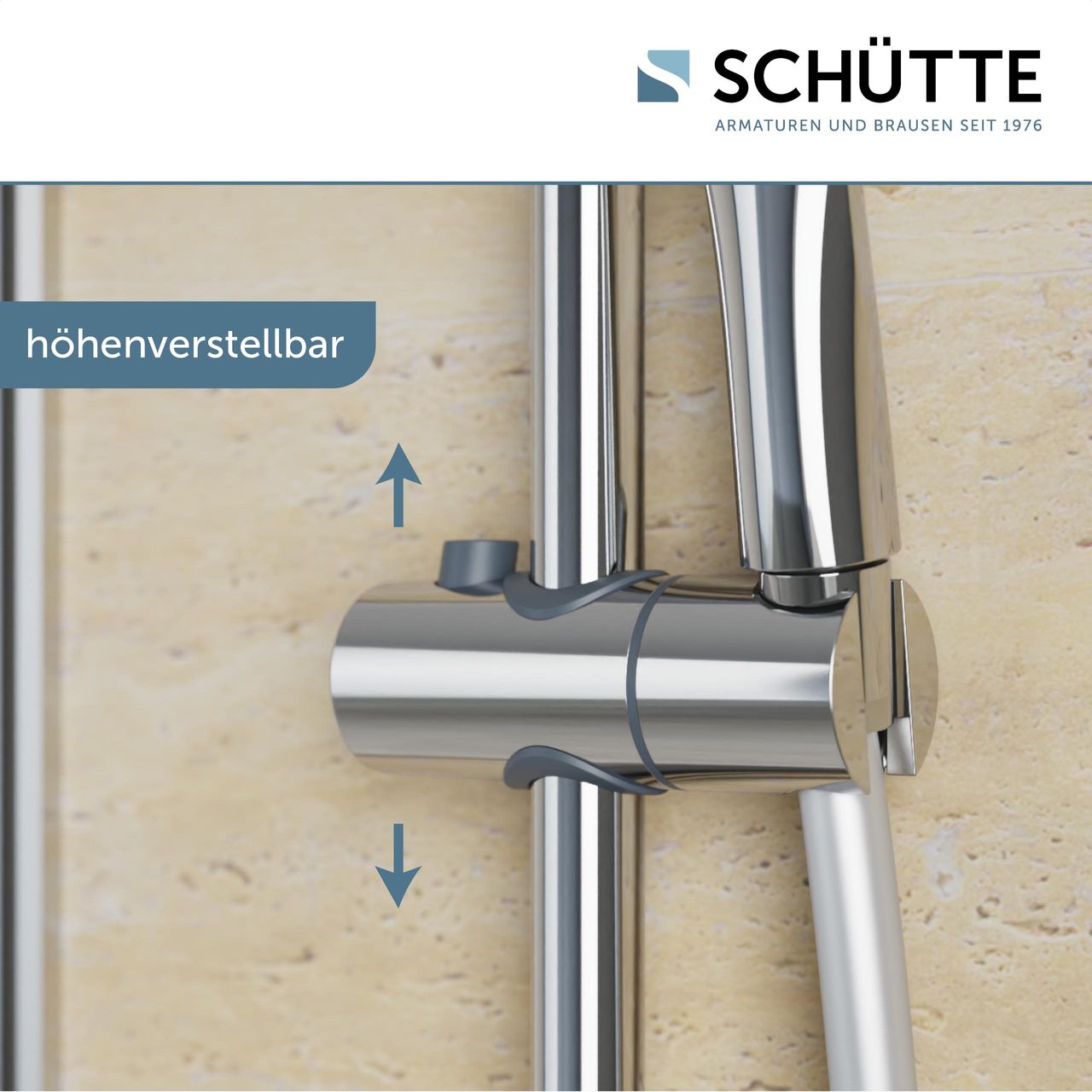 Schütte CAPRI Stangenbrauseset, Chrom