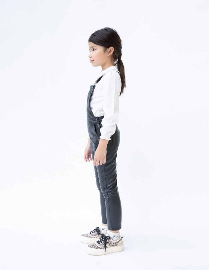Salopette noire esprit rock fille