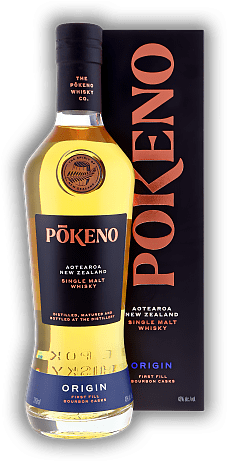 Pokeno Origin Single Malt Pokeno Origin Single Malt Single Malt aus Neuseeland gereift in First Fill Bourbon-Fässern. 0,7	 Liter - Vol 43%