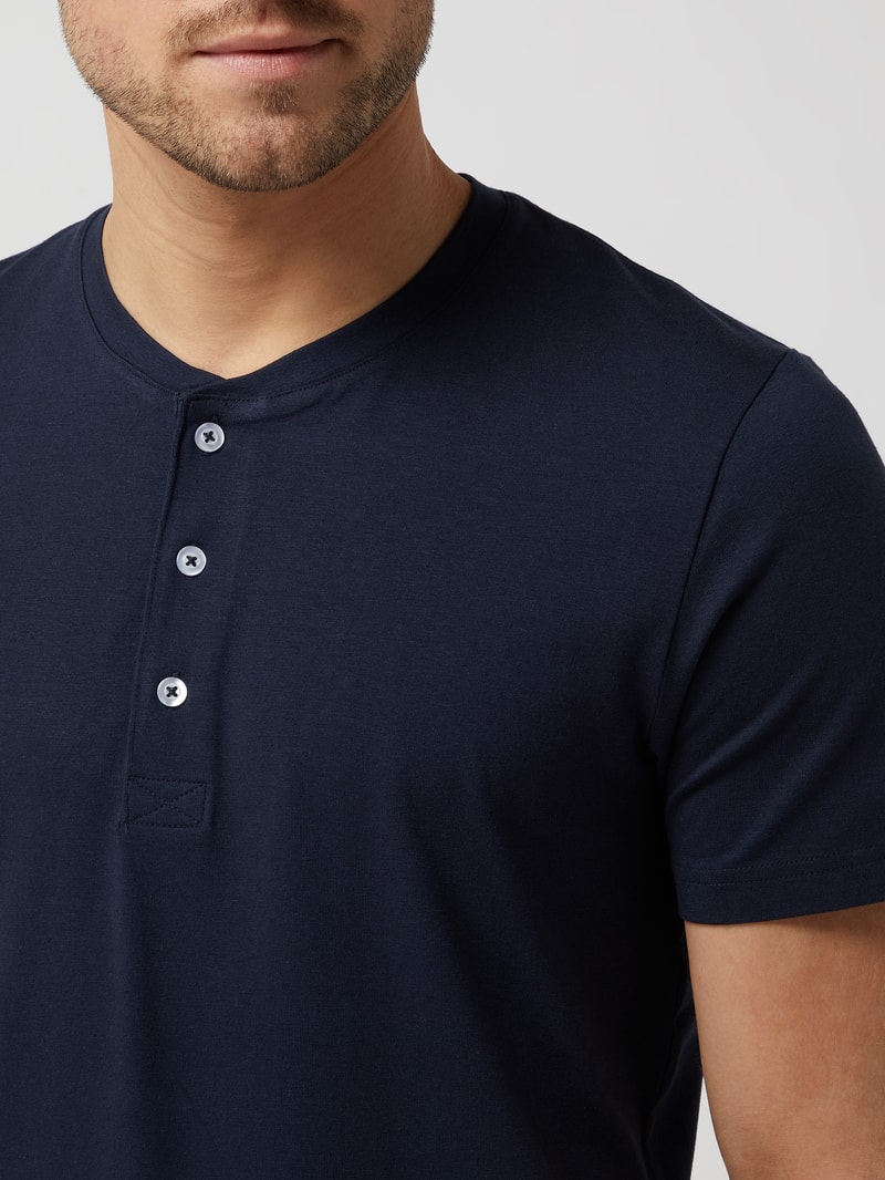 Pyjama mit Stretch-Anteil in marineblau