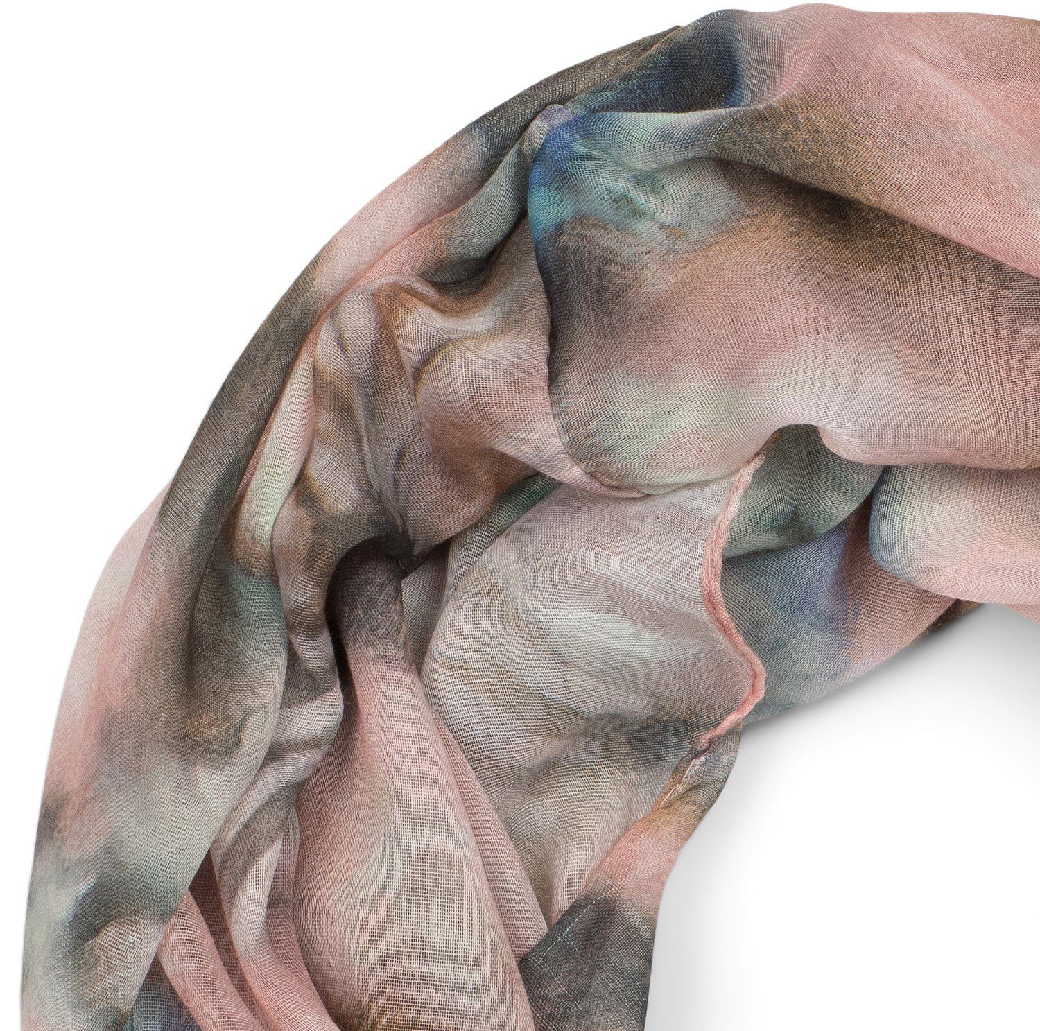 styleBREAKER Loop, (1-St), Loop Schal Aquarell Batik Blüten