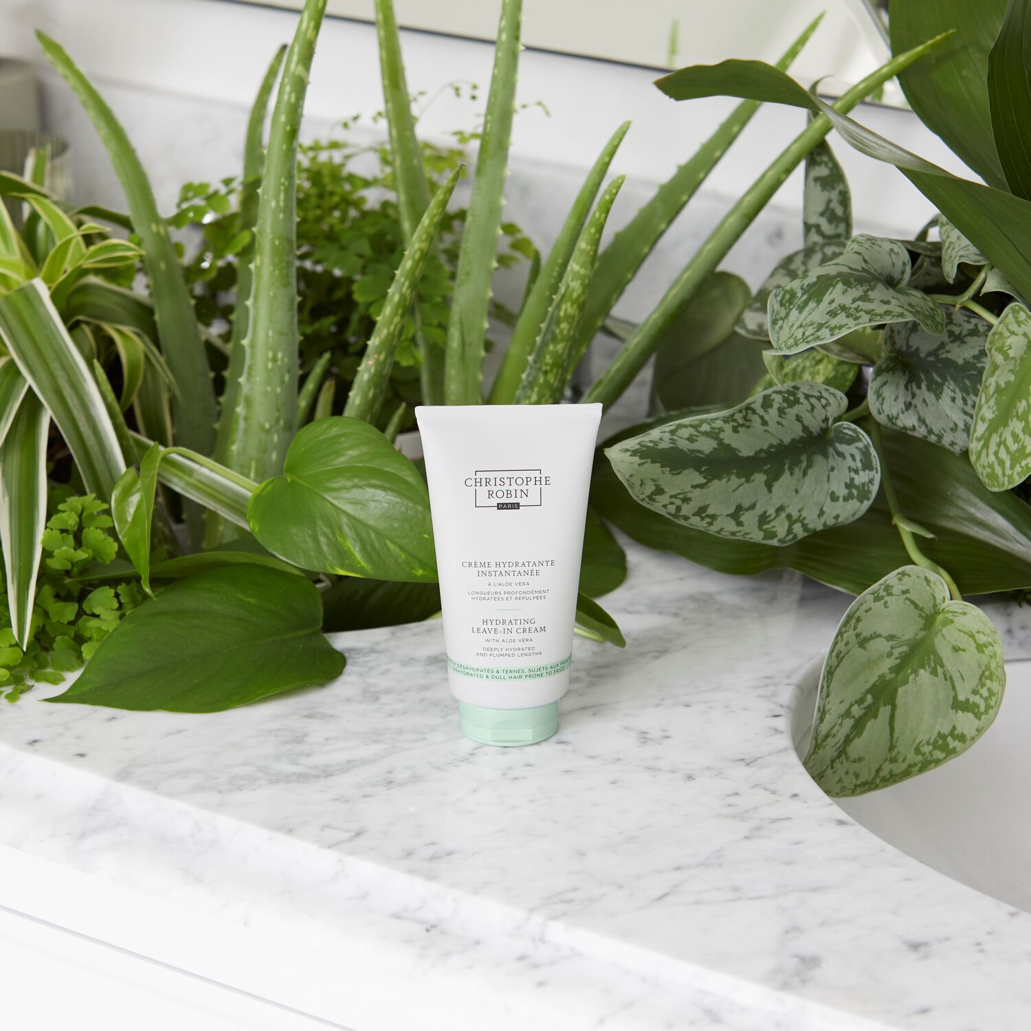 Christophe Robin Crème Hydratante Instantanée Une Crème Légère sans Rinçage à l'Aloé Vera 150 ml