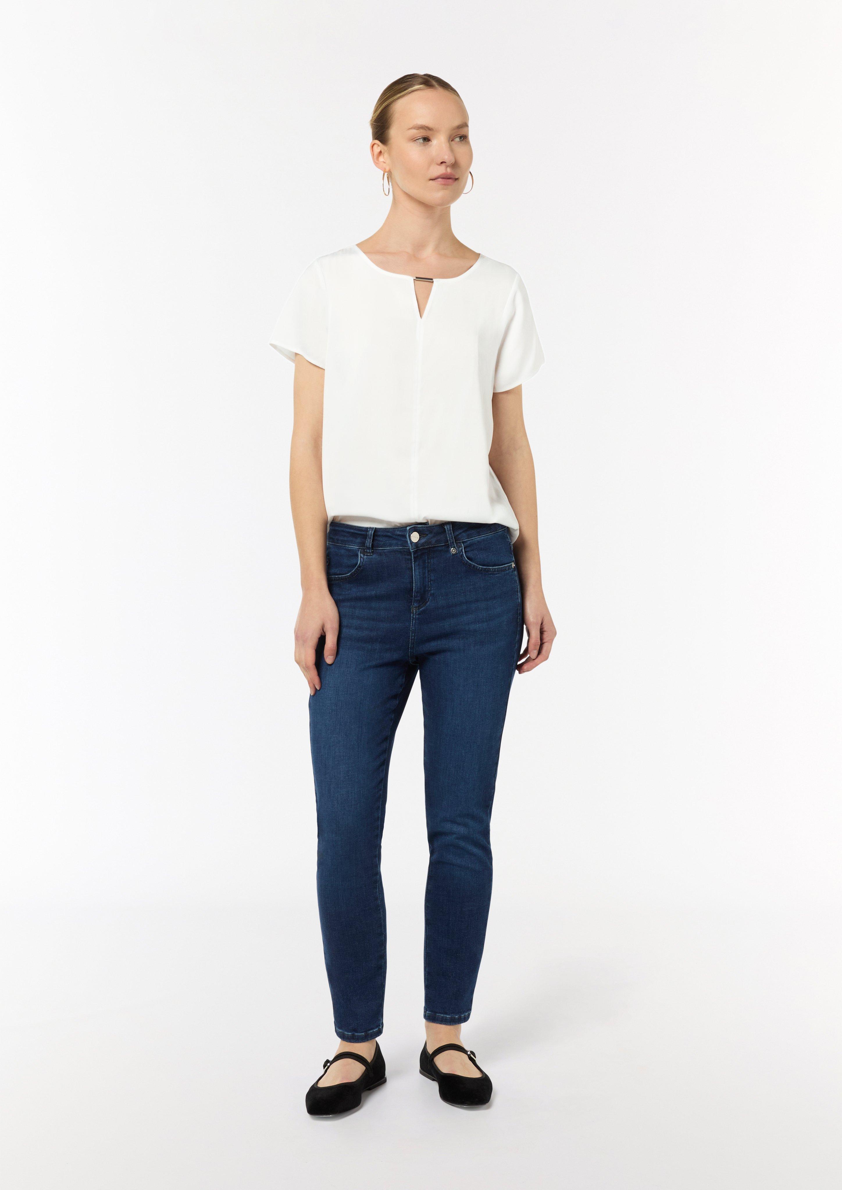 Bluse aus Satin - weiß