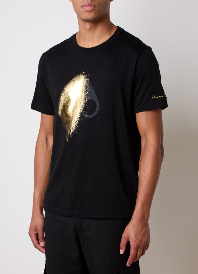 Tricou Moose Knuckles cu logo imprimat