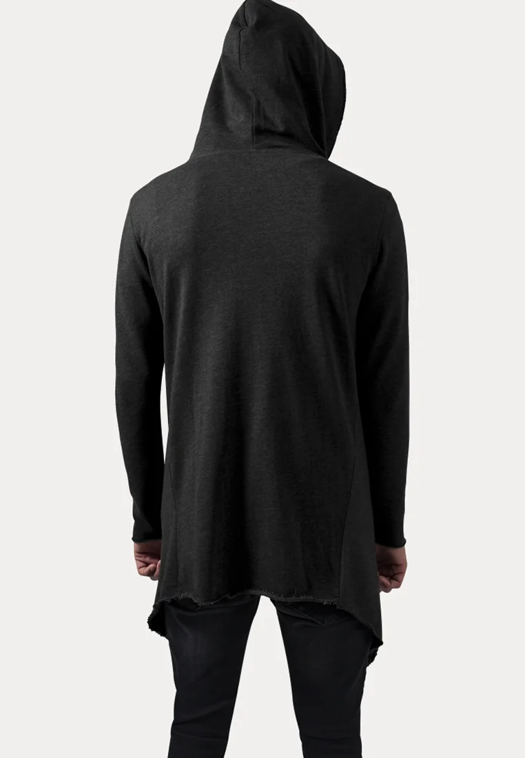 CÁRDIGAN LARGO CON CAPUCHA Y BORDE ABIERTO de Urban Classics - Sudadera con cremallera