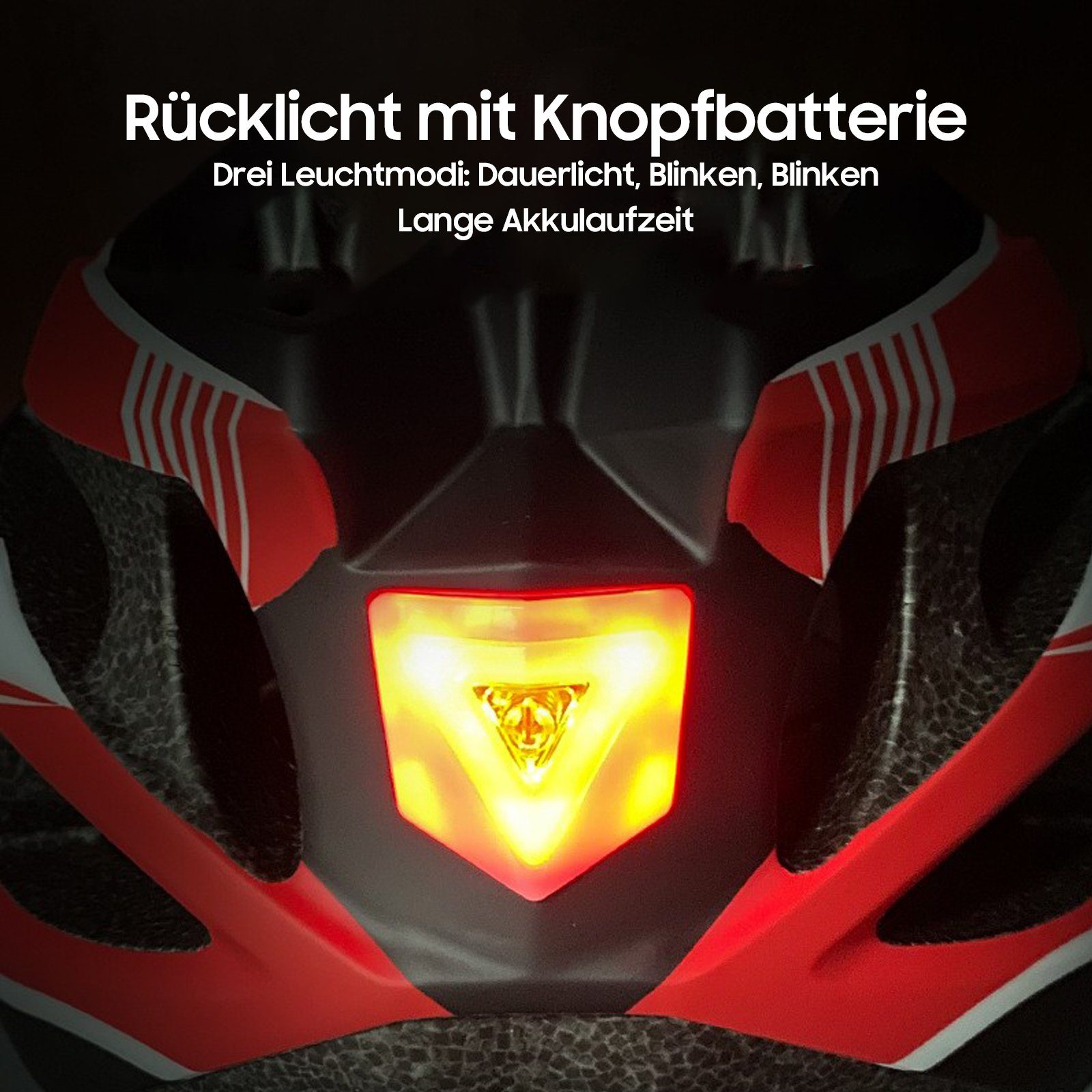 iceagle Fahrradhelm Radhelm Cityhelm mit integriertem LED-Rücklicht 58-62cm (Leichter Fahrradhelm für Erwachsene – Fahrradhelm für Männer und Frauen, bequem mit Polstern, 1-tlg., Leichter, Optimal Belüfteter & Stoßdämpfend, hochschützend), mit integr