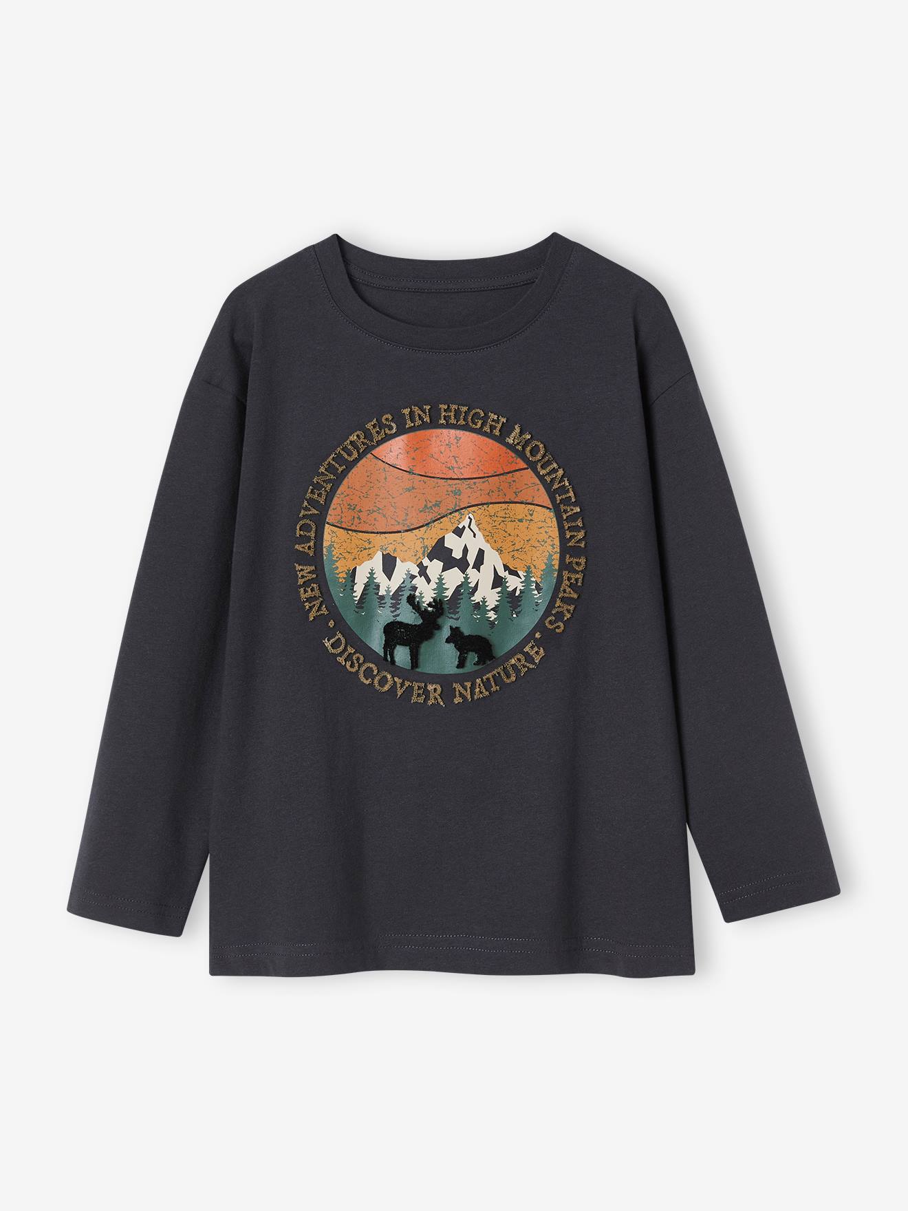 Vertbaudet Jungen Shirt mit Recycling-Baumwolle - graublau