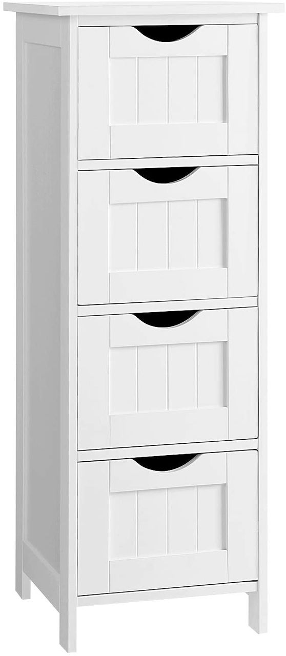 Vasagle Badschrank, schmal, mit 4 Schubladen, 30 x 30 x 82 cm