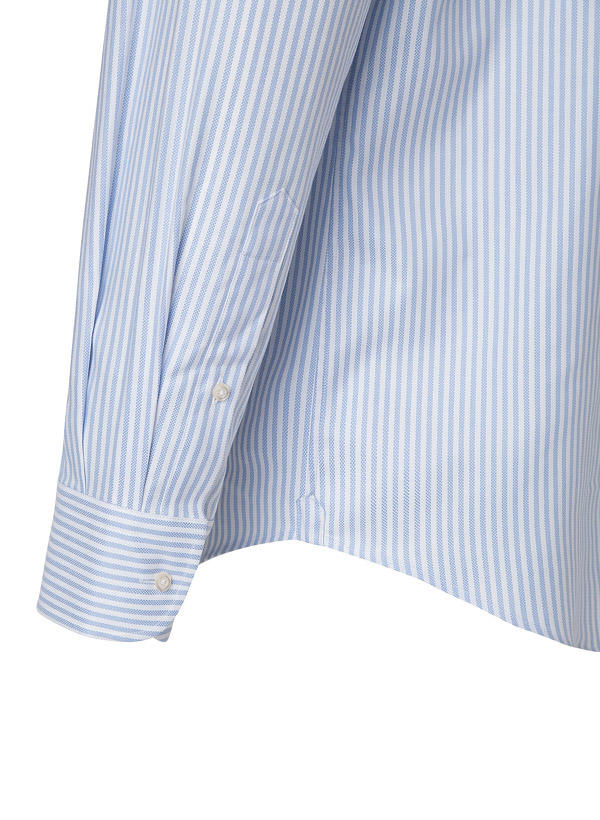 BOGGI MILANO, Hemd, Regular Fit, Baumwolle, blau-weiß gestreift