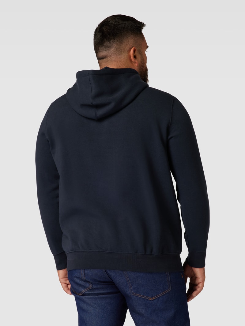 PLUS SIZE Hoodie mit Kapuze Modell 'STAR' in dunkelblau