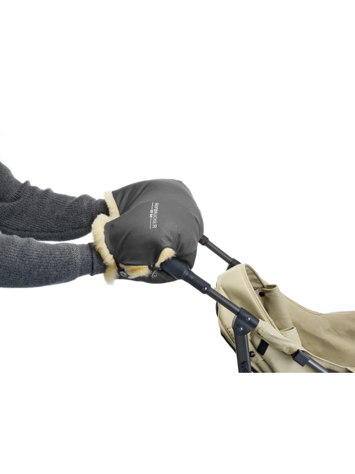 Hofbrucker Lammfell-Handwärmer für Kinderwagen in Grau günstig kaufen onesize