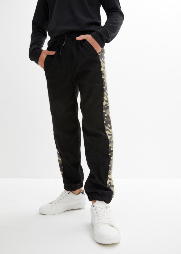 Jungen Winterjeans mit Camouflage Einsatz