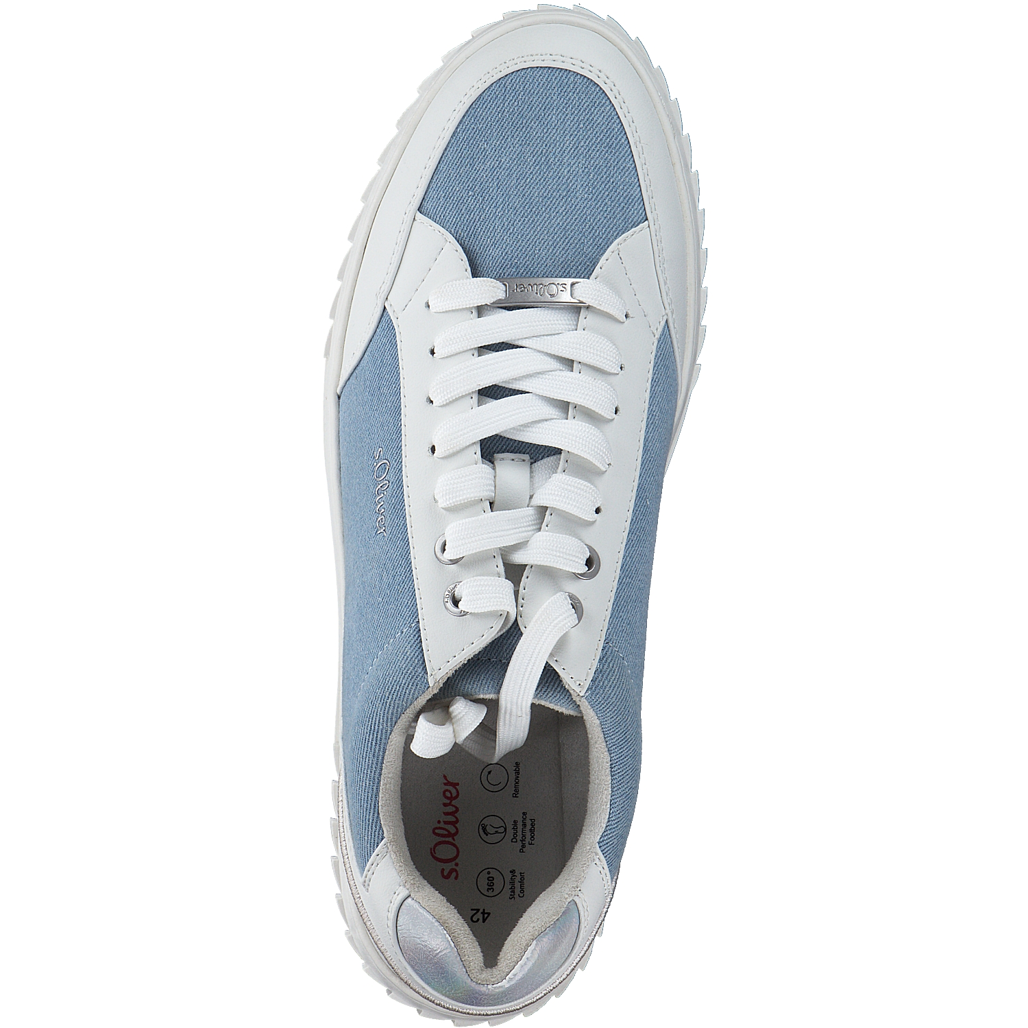 s. Oliver 23662, Schnürschuhe, Damen, LIGHT BLUE COMB.