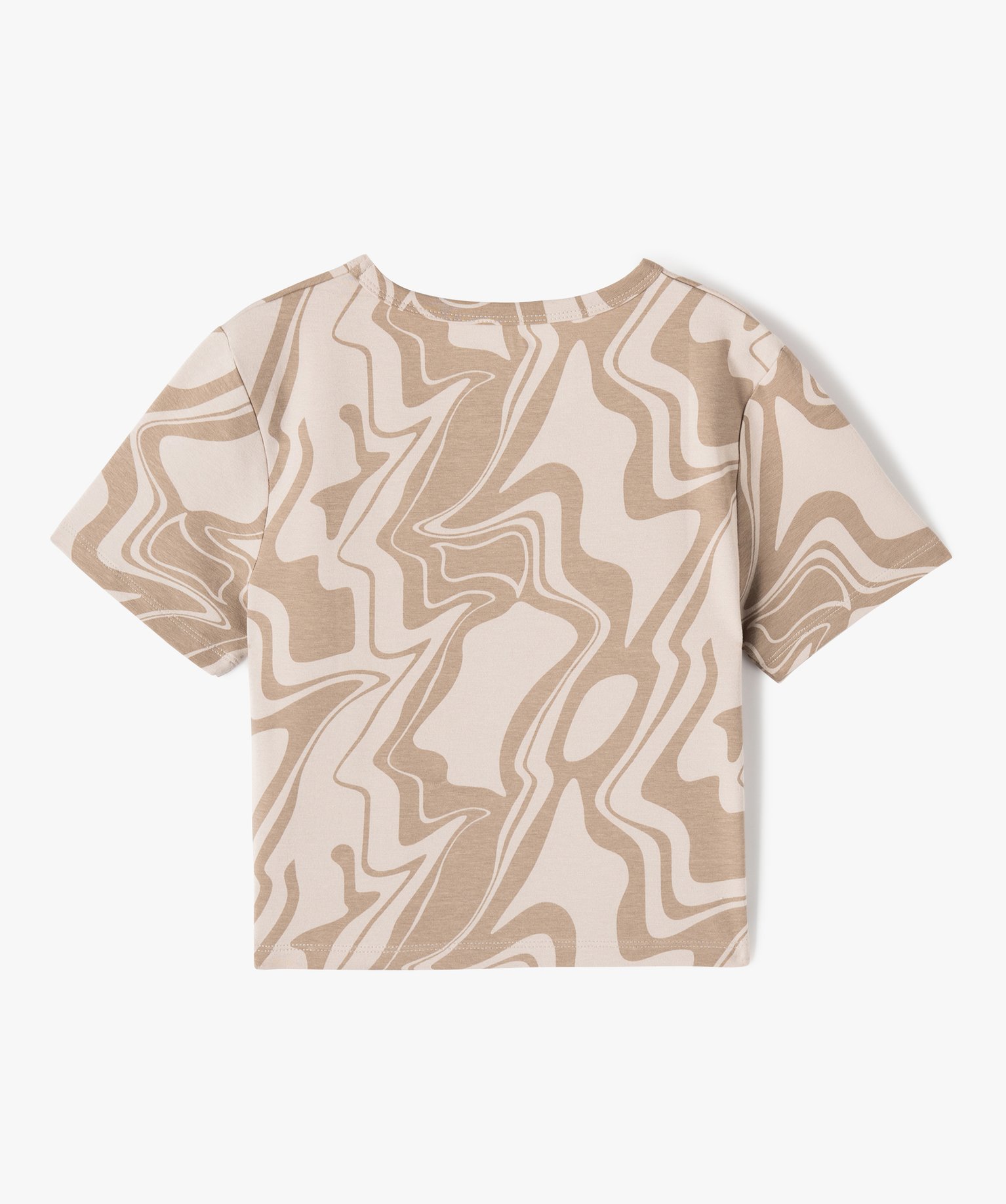 Tee-shirt court imprimé à manches courtes fille imprime | GEMO