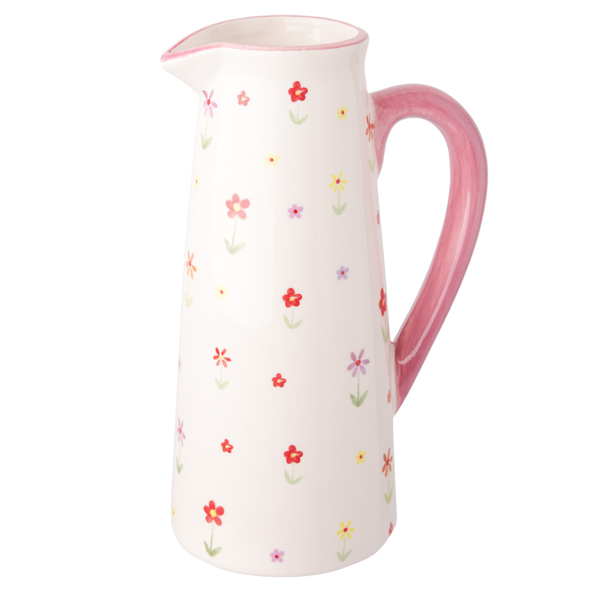 Deko-Krug mit Blumen-Motiven