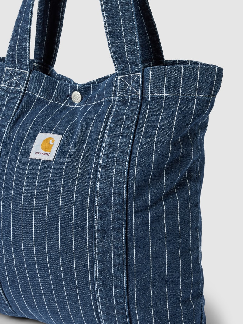 Tote Bag mit Label-Patch Modell 'ORLEAN' in jeans