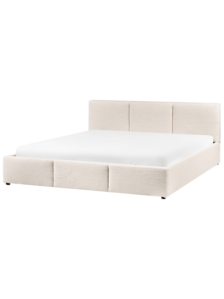 Beliani Doppelbett BOUSSE in Weiß - (W) 191 x (H) 79 x (L) 219 cm günstig kaufen onesize