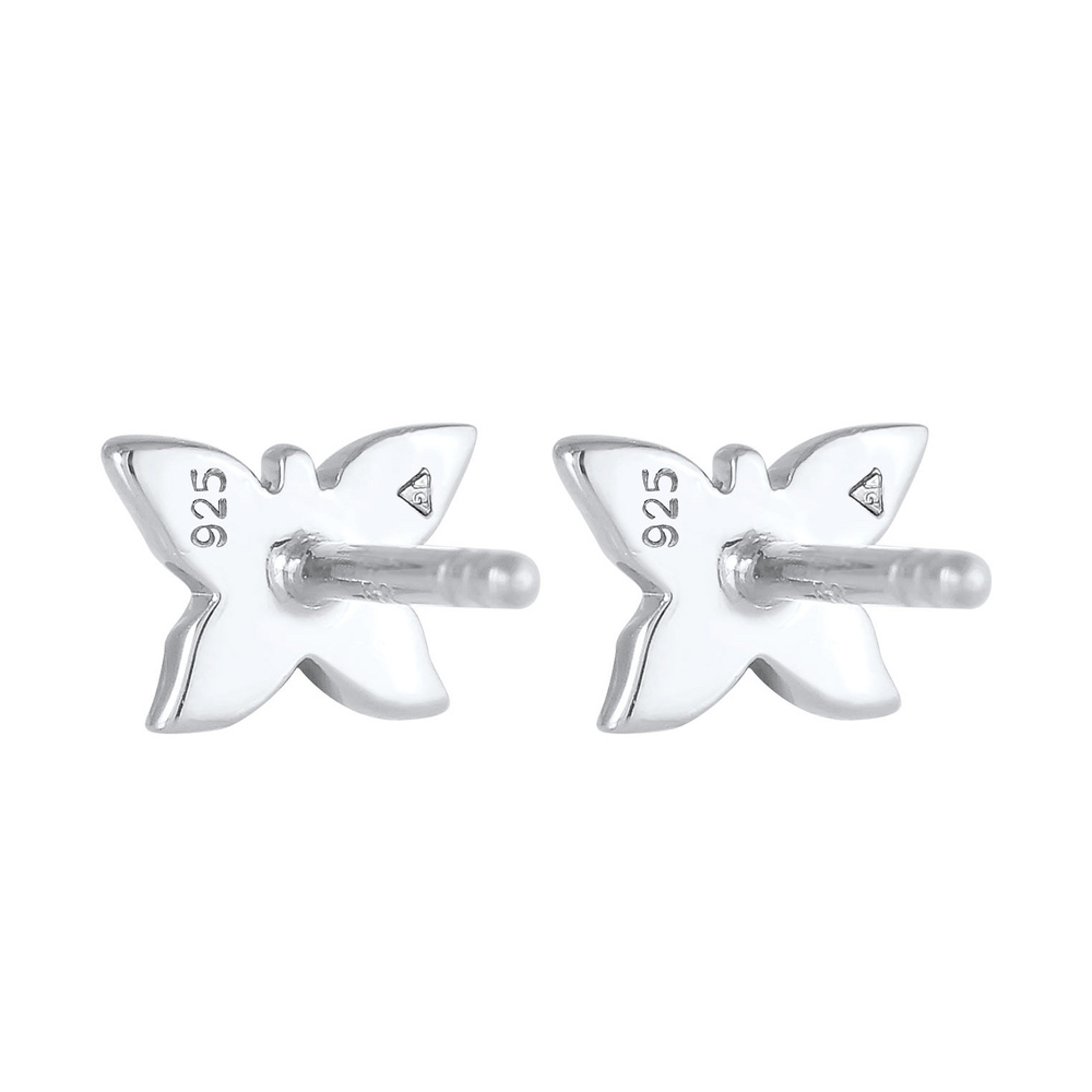 Elli Elli Boucles d'Oreilles Papillon d'enfant enjoué avec cristaux de zirconium en ar Boucles d'oreilles