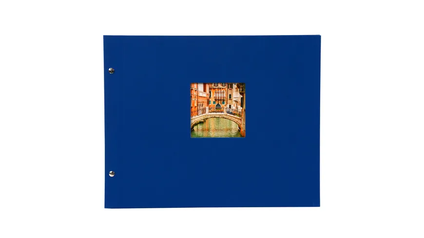 goldbuch Schraubalbum Bella Vista blau mit schwarzen Seiten, 39x31 cm