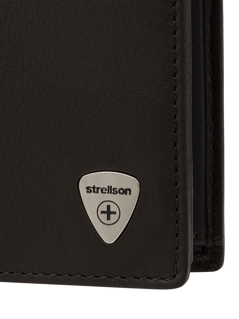 Portemonnaie aus Leder Modell 'Harrison' - RFID-blocking in dunkelbraun