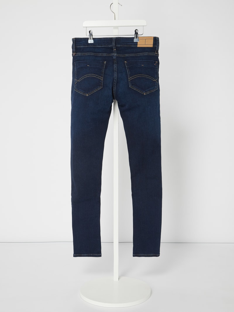 Stone Washed Slim Fit Jeans in jeans