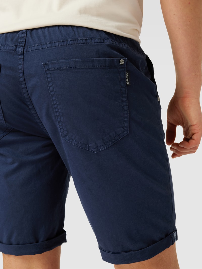 Bermudas mit fixierten Beinumschlägen Modell 'JOGG' in marineblau