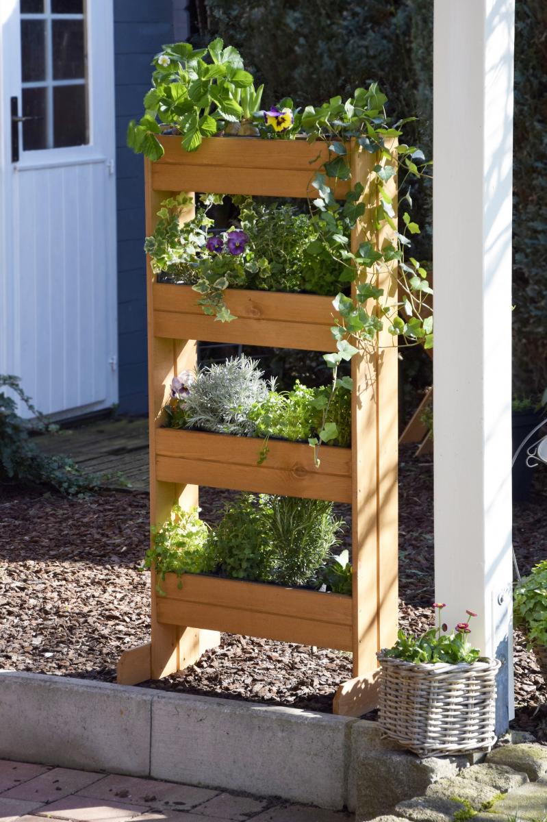 dobar Vertikales Blumenbeet mit 4 Pflanzkästen