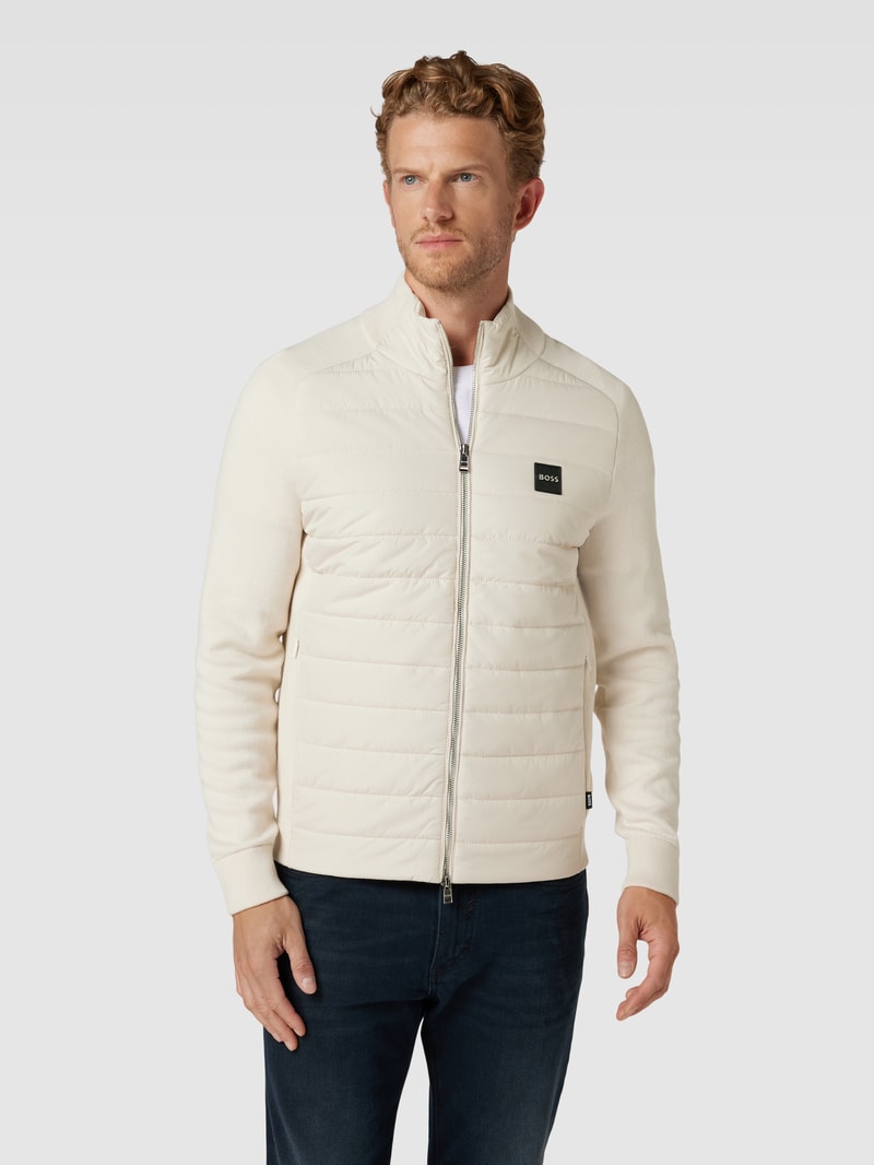 Strickjacke mit Zweiwege-Reißverschluss Modell 'Medesimo' in offwhite