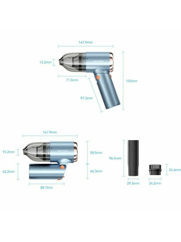 Vention Handstaubsauger mit 4000mAh Vion-krab0-Akku/Autonomie Blau in Blau günstig kaufen onesize