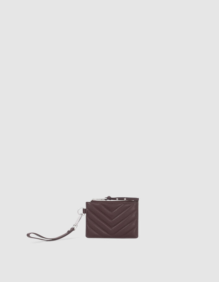 Porte-cartes 1440 Banker grenat cuir Femme
