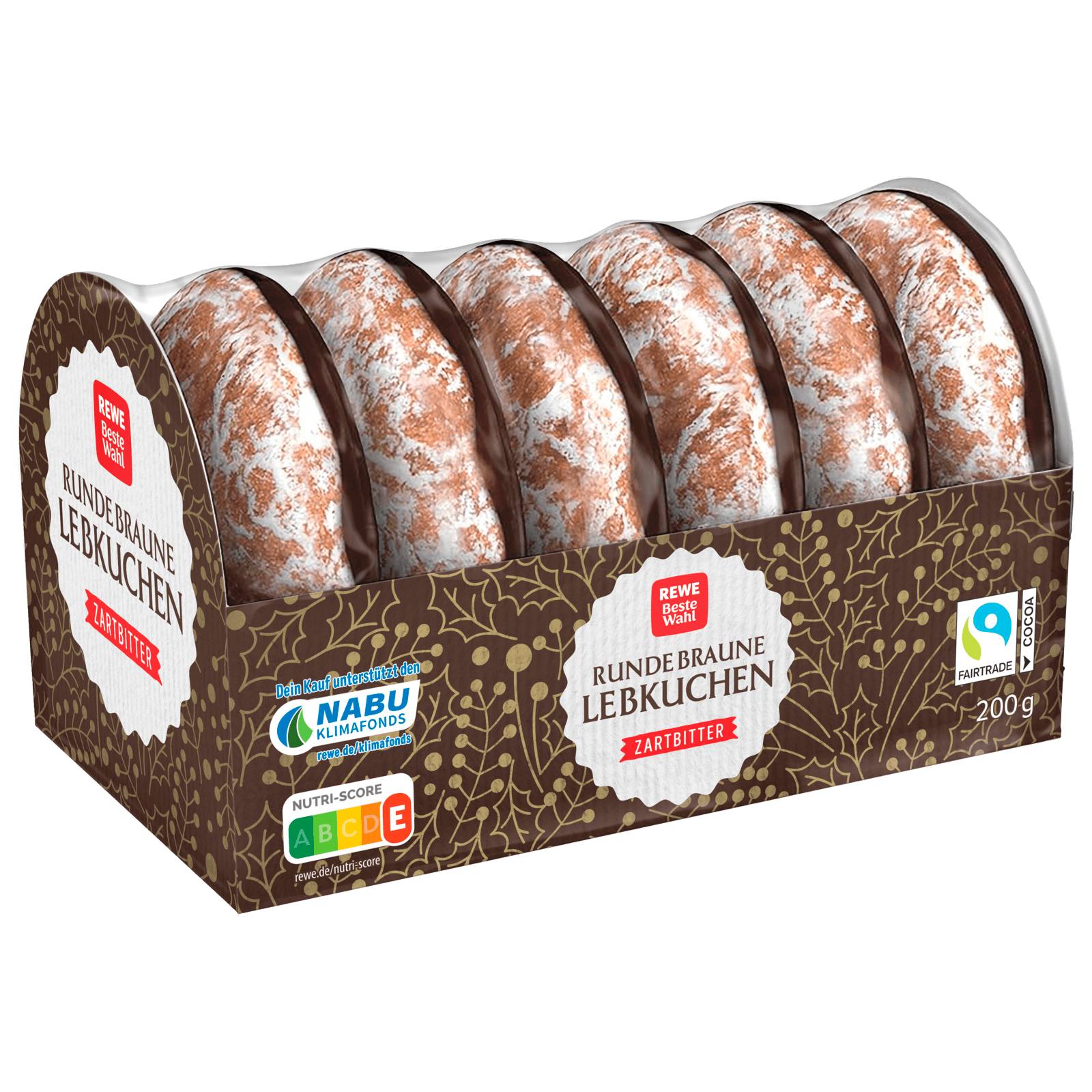 REWE Beste Wahl Runde Braune Lebkuchen Zartbitter 200g