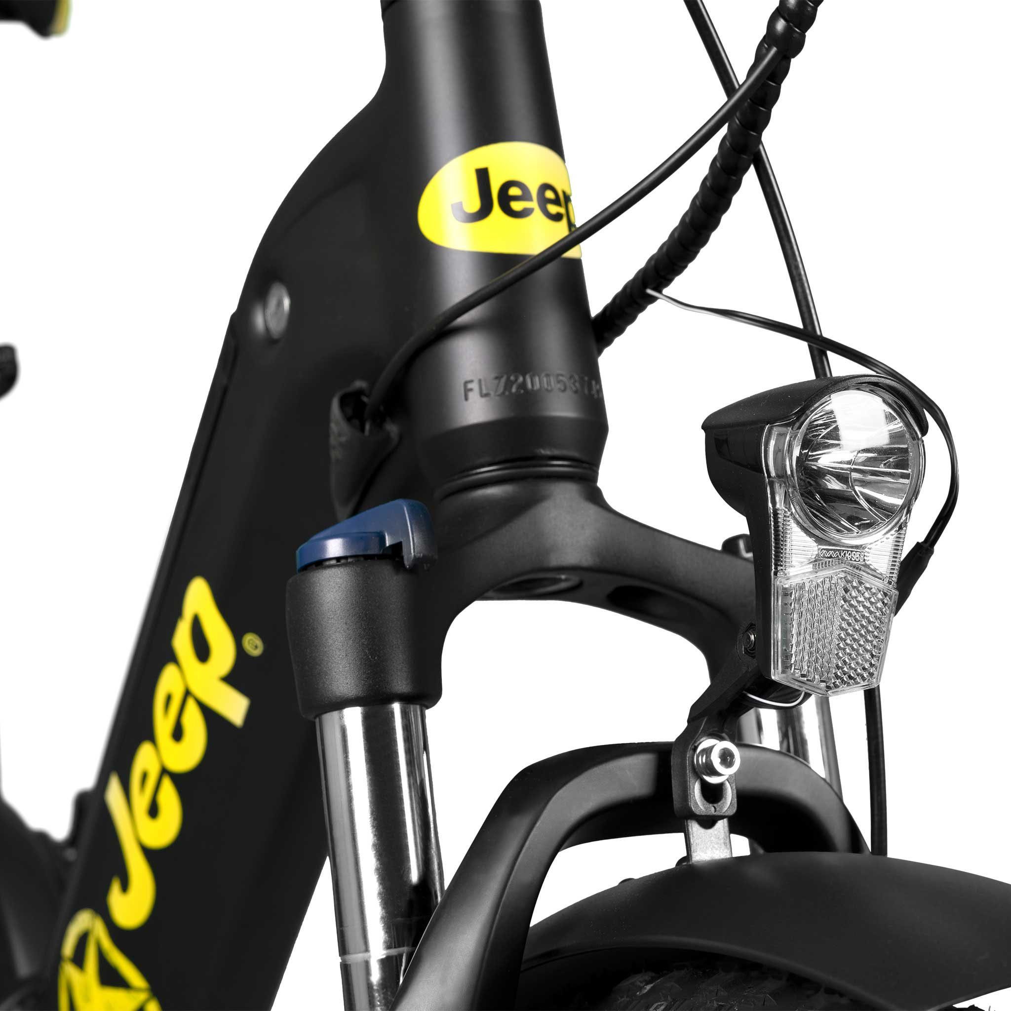 Jeep E-Bikes E-Bike FR 7000, 7 Gang, Kettenschaltung, Heckmotor, (mit Akku-Ladegerät)